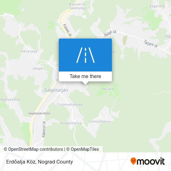 Erdőalja Köz map