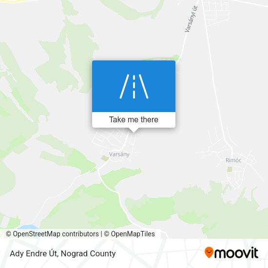 Ady Endre Út map