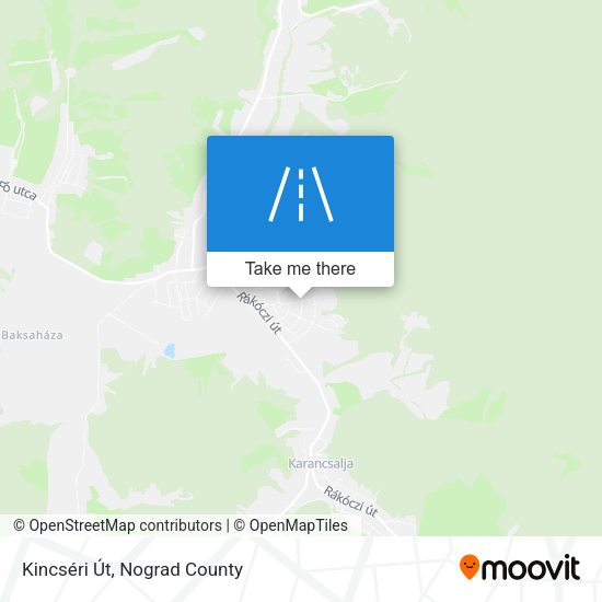 Kincséri Út map