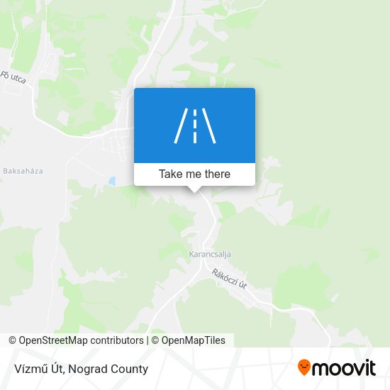Vízmű Út map