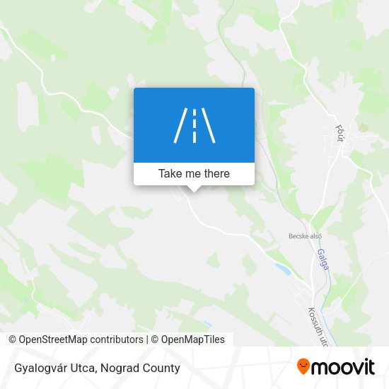 Gyalogvár Utca map