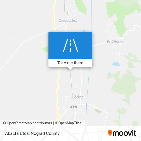 Akácfa Utca map