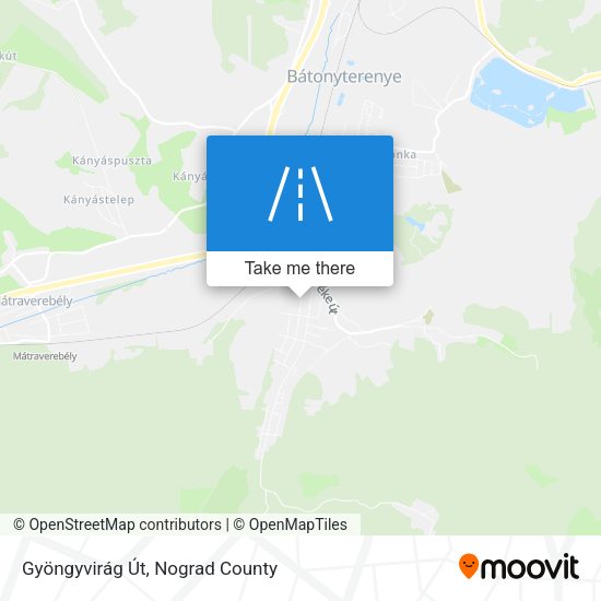 Gyöngyvirág Út map