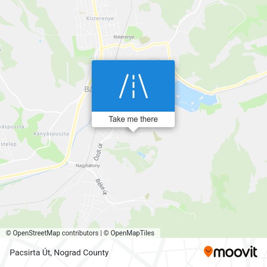 Pacsirta Út map