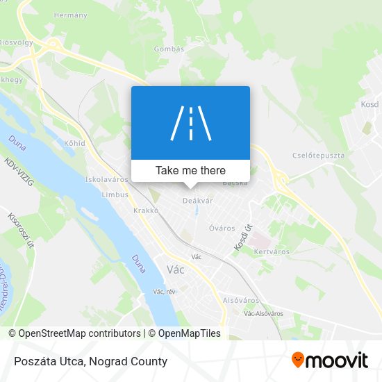 Poszáta Utca map