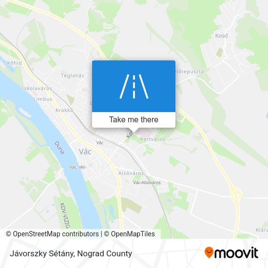 Jávorszky Sétány map