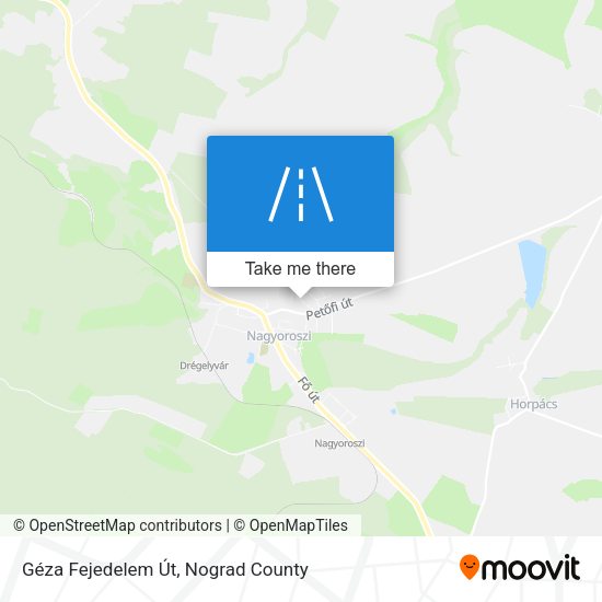 Géza Fejedelem Út map