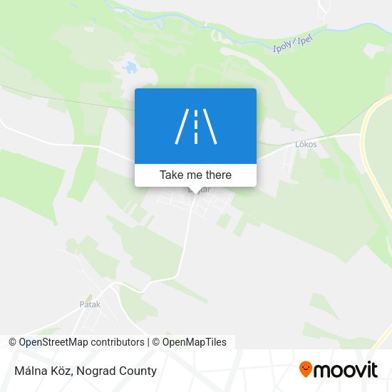 Málna Köz map