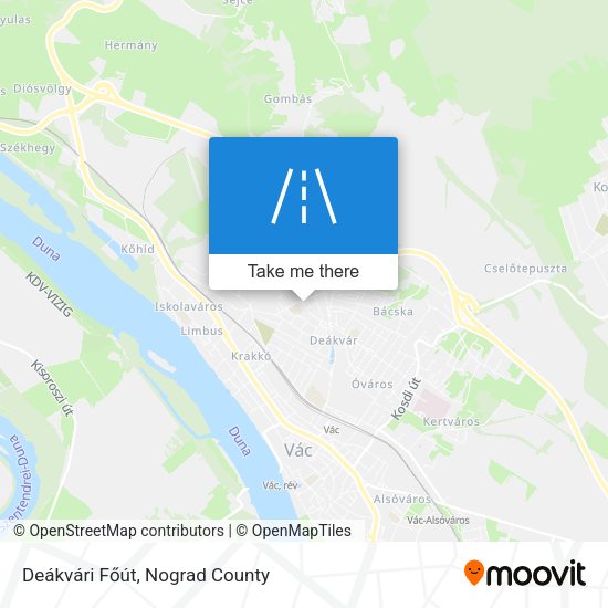 Deákvári Főút map