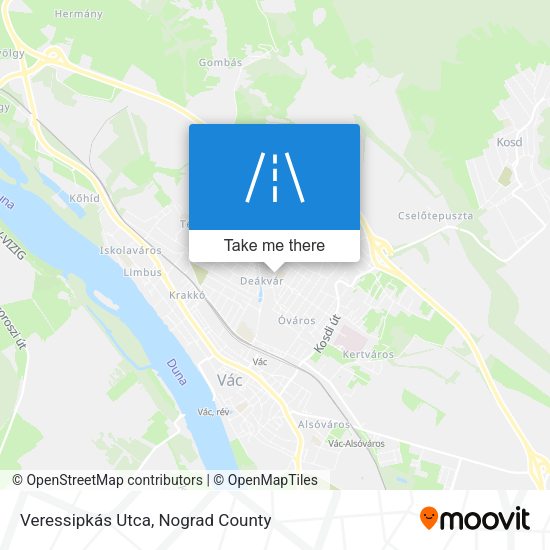 Veressipkás Utca map