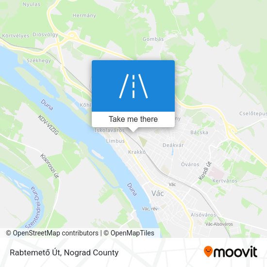 Rabtemető Út map