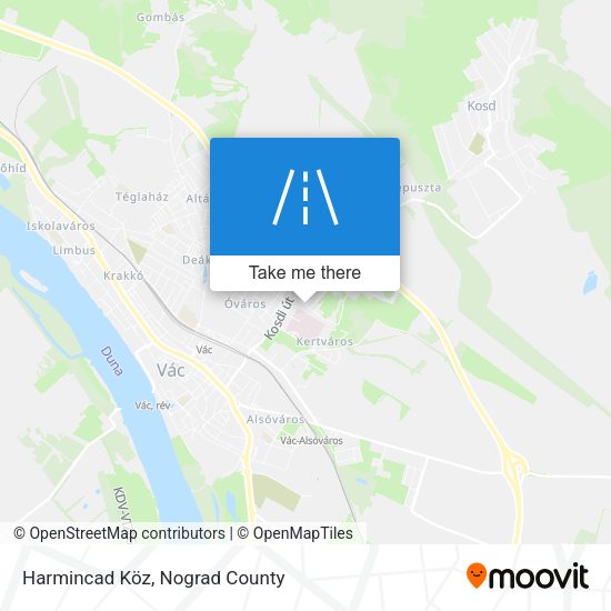 Harmincad Köz map