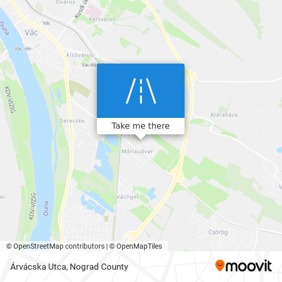 Árvácska Utca map