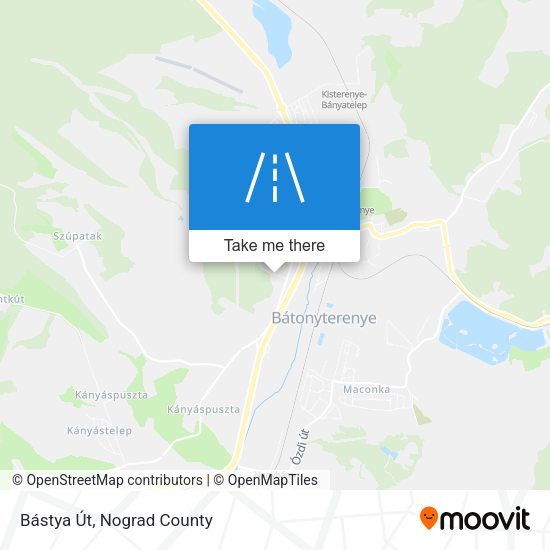 Bástya Út map