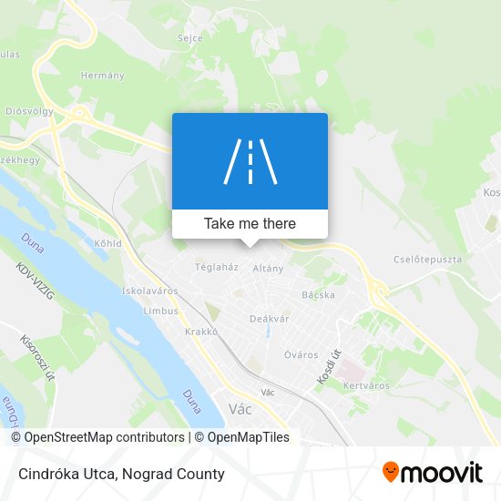 Cindróka Utca map