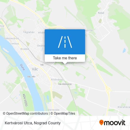 Kertvárosi Utca map