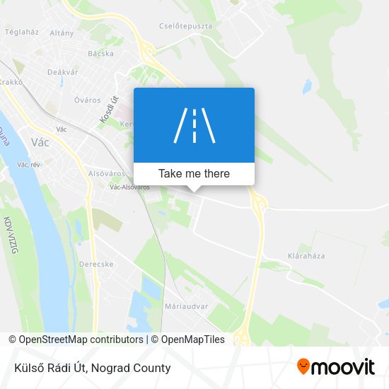 Külső Rádi Út map