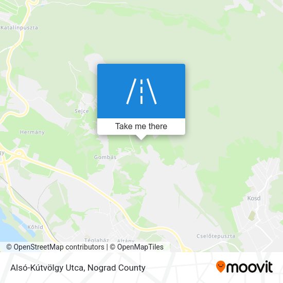 Alsó-Kútvölgy Utca map