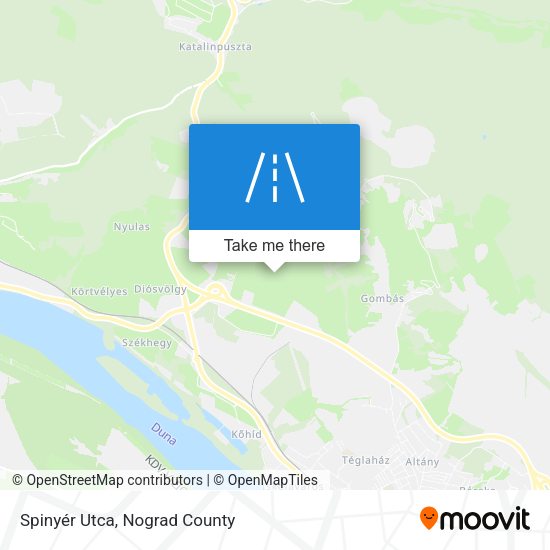 Spinyér Utca map