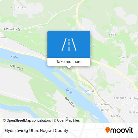 Gyűszűvirág Utca map