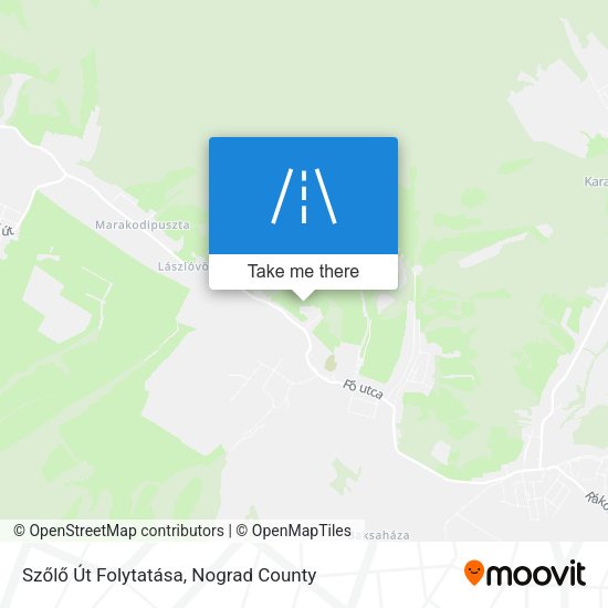 Szőlő Út Folytatása map