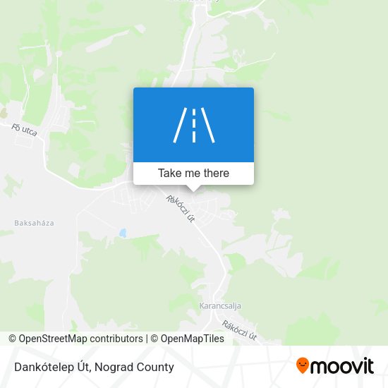 Dankótelep Út map
