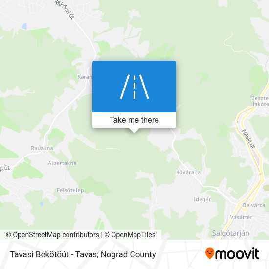 Tavasi Bekötőút - Tavas map