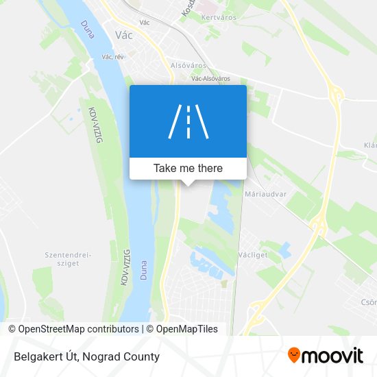 Belgakert Út map