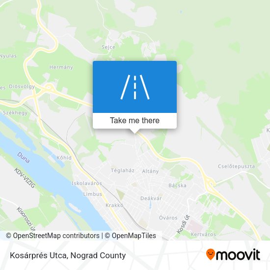 Kosárprés Utca map