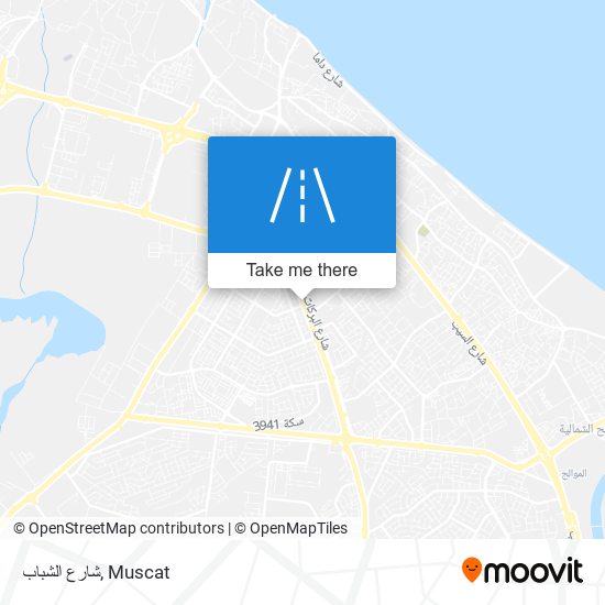 شارع الشباب map