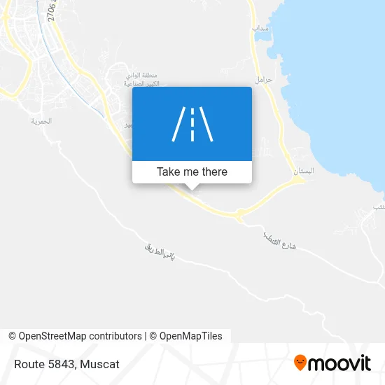Route 5843 map