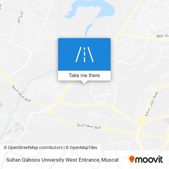 Sultan Qaboos University West Entrance map