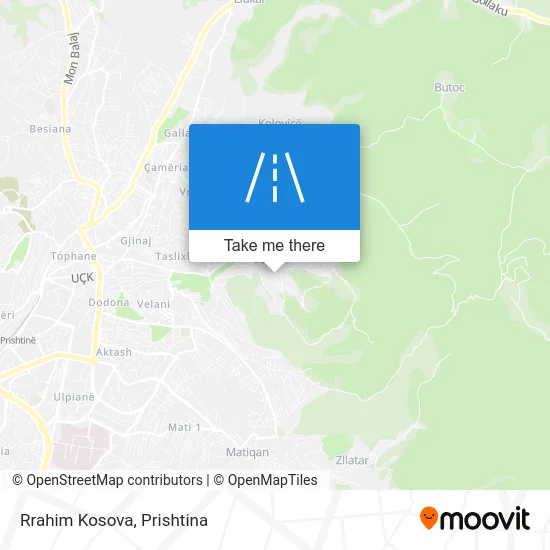 Rrahim Kosova map