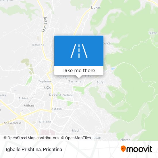 Igballe Prishtina map