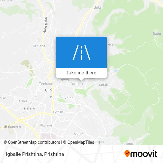 Igballe Prishtina map