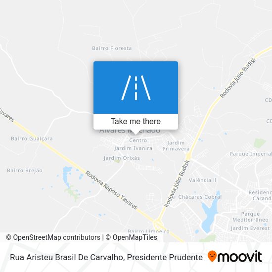 Rua Aristeu Brasil De Carvalho map