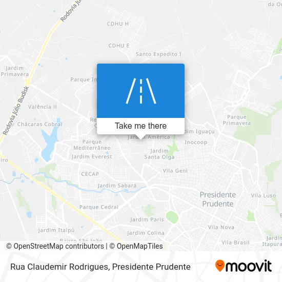 Rua Claudemir Rodrigues map