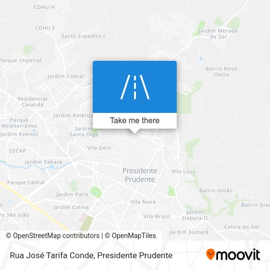Rua José Tarifa Conde map