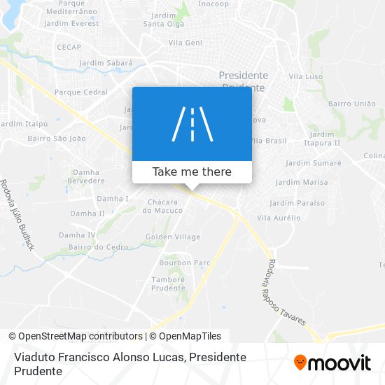 Mapa Viaduto Francisco Alonso Lucas