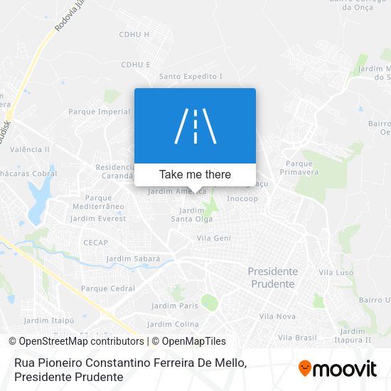 Rua Pioneiro Constantino Ferreira De Mello map