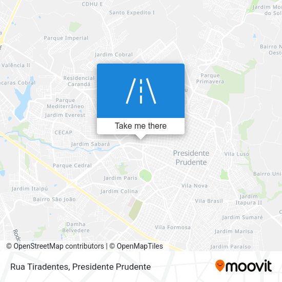 Rua Tiradentes map