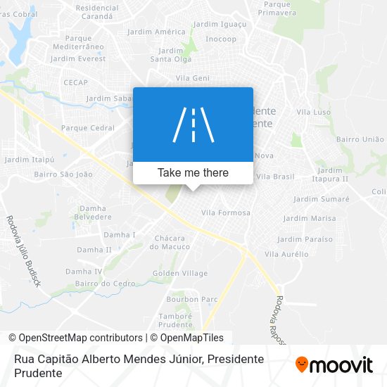 Rua Capitão Alberto Mendes Júnior map