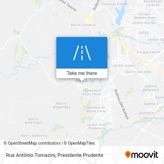 Rua Antônio Tomazini map