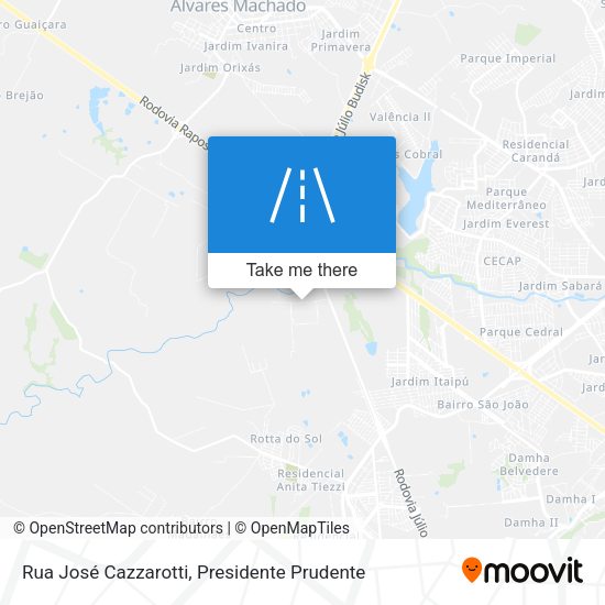 Rua José Cazzarotti map