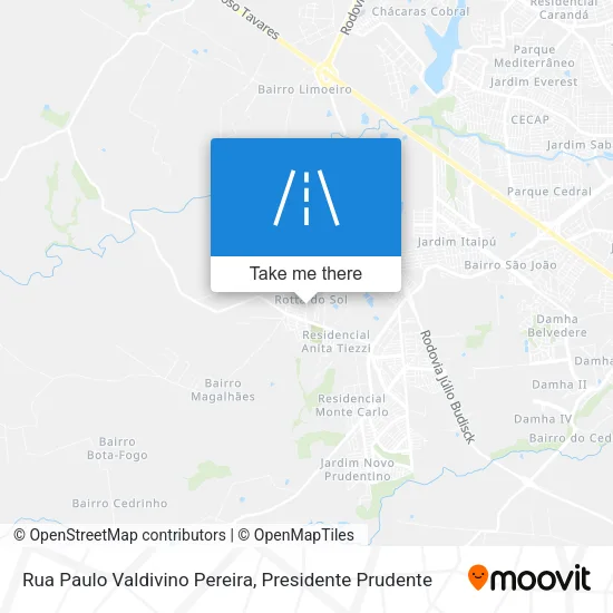 Rua Paulo Valdivino Pereira map