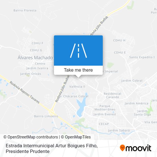 Estrada Intermunicipal Artur Boigues Filho map