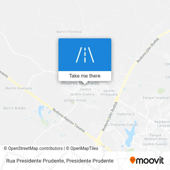 Rua Presidente Prudente map