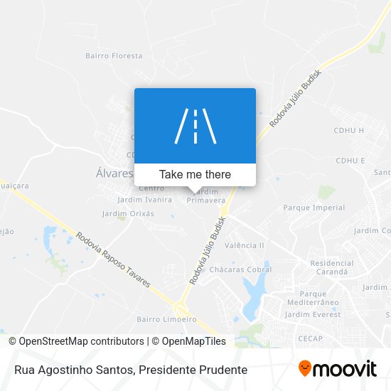 Rua Agostinho Santos map