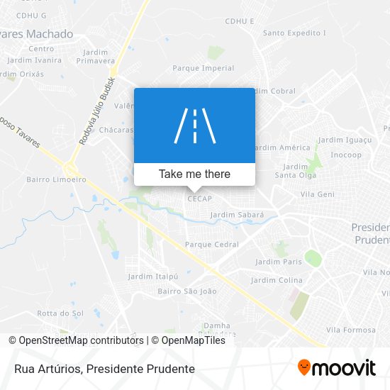 Rua Artúrios map