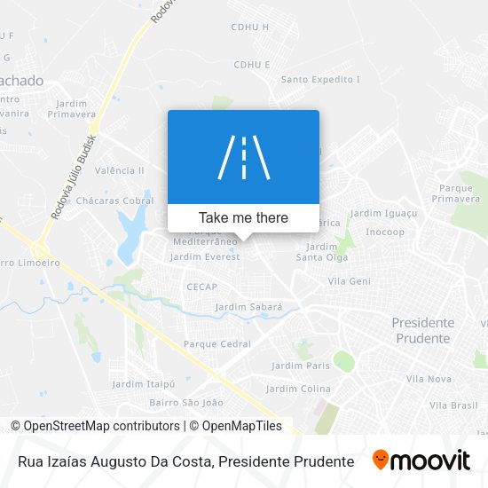 Rua Izaías Augusto Da Costa map